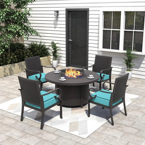 Westhill 5-Piece Patio Furniture Set With Fire Pit