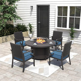 Westhill 5-Piece Patio Furniture Set With Fire Pit