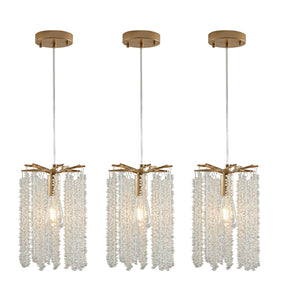 Albero Crystal Pendant Lights, Set Of 3