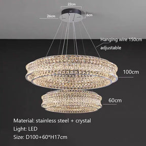 Bacci Modern Crystal Chandelier