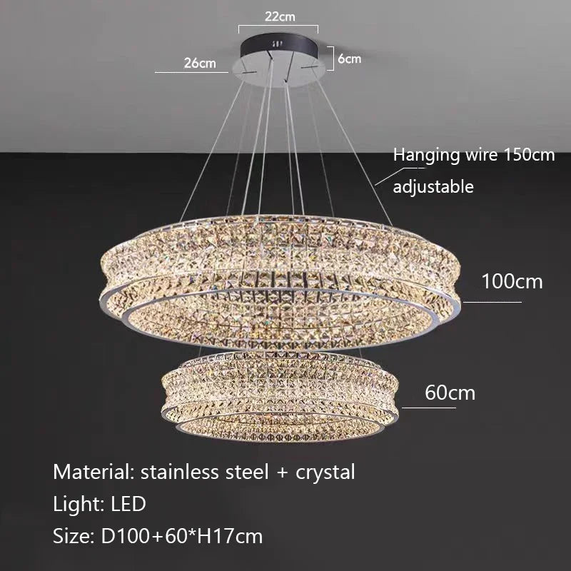 Bacci Modern Crystal Chandelier