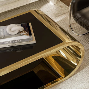 Stainless Steel & Glass Coffee Table