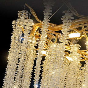 Albero Gold Plated Crystal Chandelier