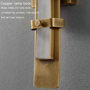 Copper & Glass Modern LED Wall Sconce