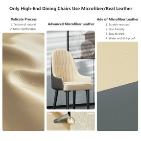 Vegan Leather Dining Chair Set Of 2