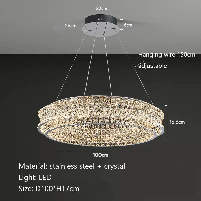 Bacci Modern Crystal Chandelier