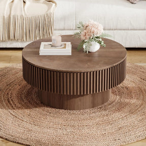 31" Round Coffee Table With Storage