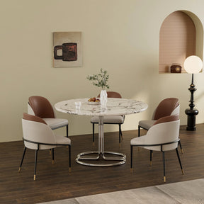 Vegan Leather Dining Chairs Set Of 2