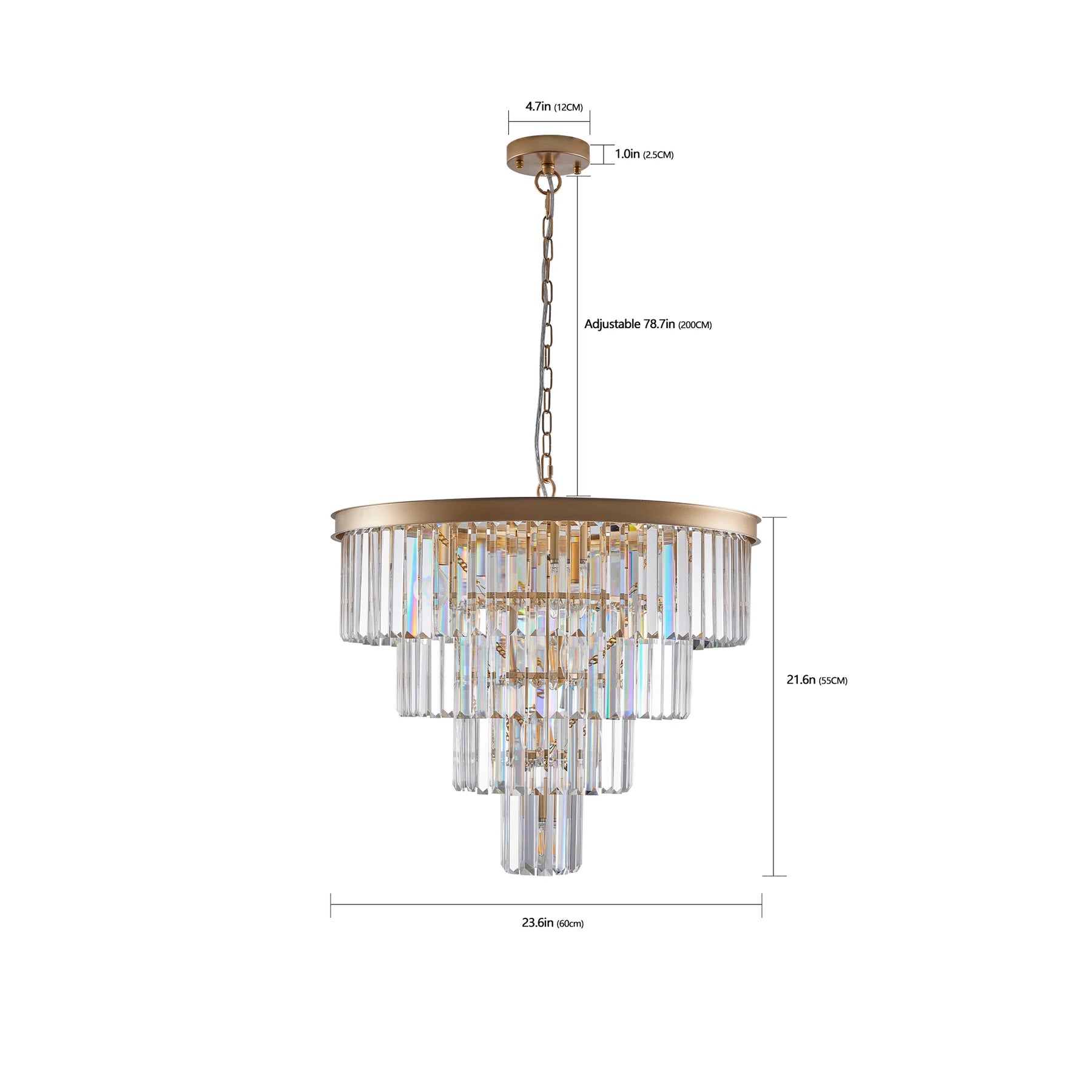 23.6" Gio Crystal Chandelier