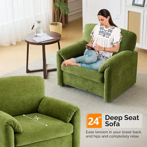 Olive Green 38" Oversized Accent Chair