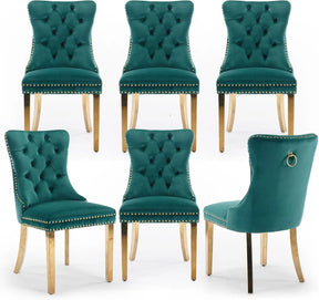 Tufted Dining Chairs, Set of 6
