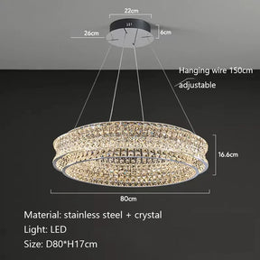 Bacci Modern Crystal Chandelier