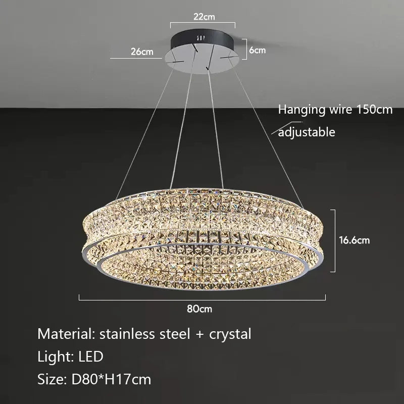 Bacci Modern Crystal Chandelier