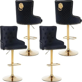 Diamond Lattice Wingback Counter Stools Set of 4
