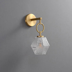 Copper & Glass Pendant Wall Sconce