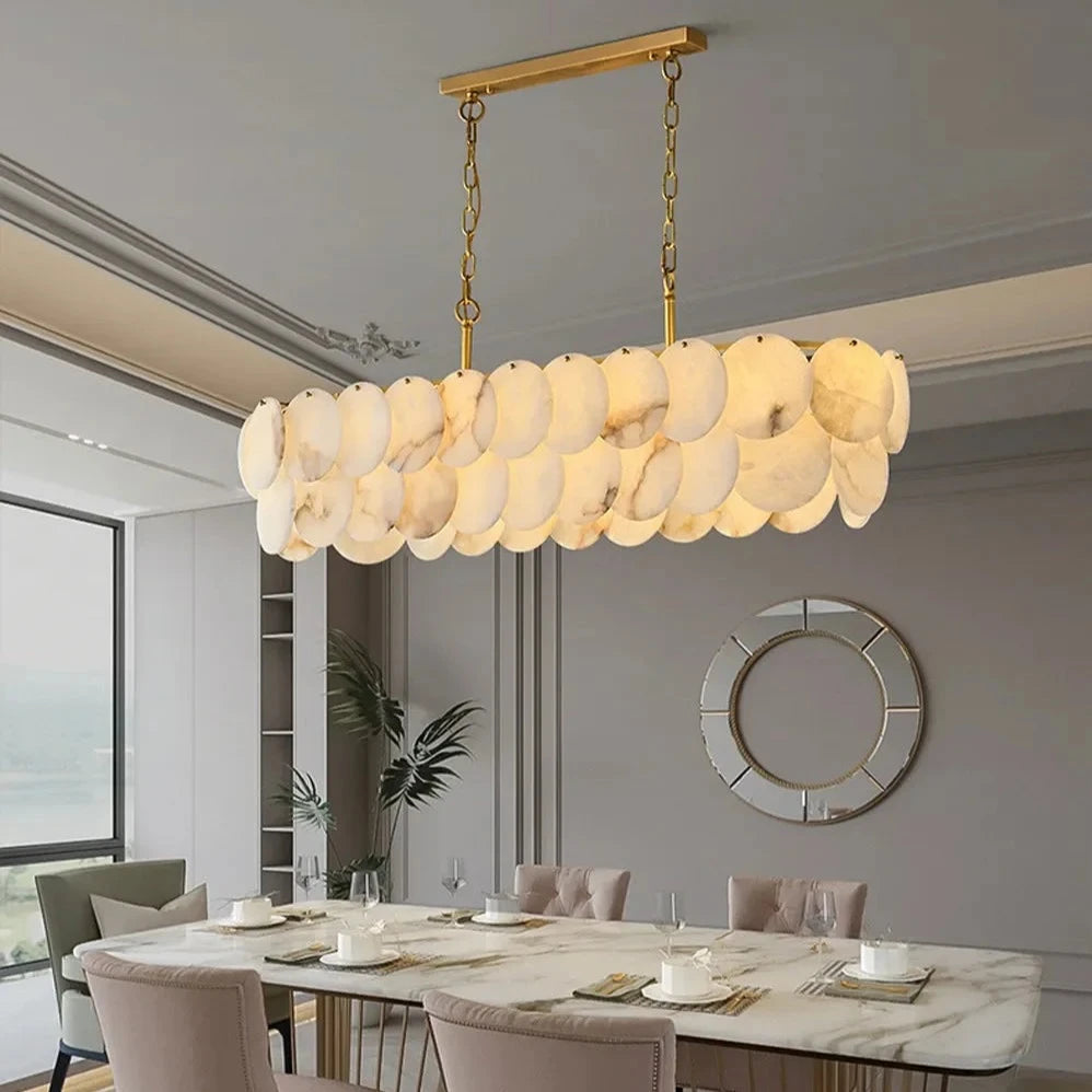 Moonshade Marble Dining Room Chandelier