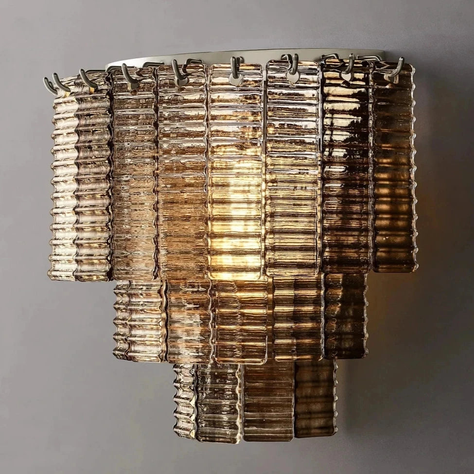 Palermo Smoke Crystal Wall Sconce