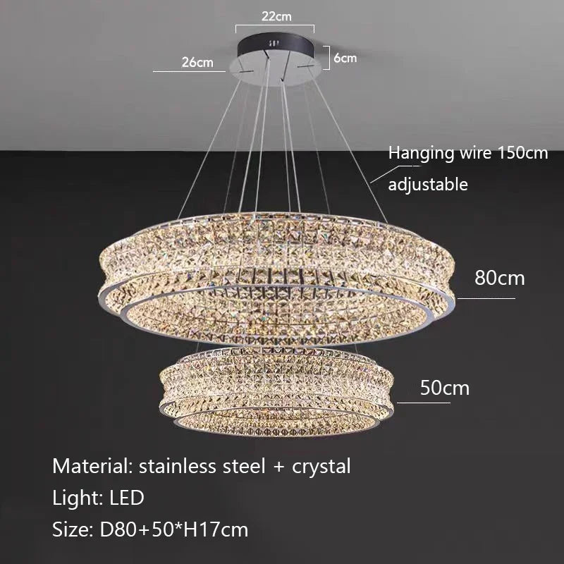Bacci Modern Crystal Chandelier