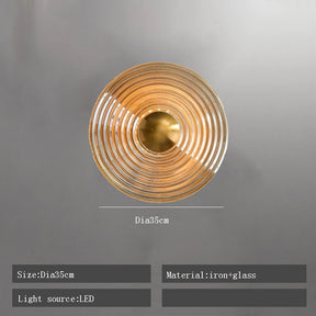 Glass Ripple Copper Wall Sconce