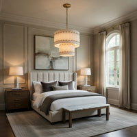 Valmont 2-Tier Marble Chandelier 23"