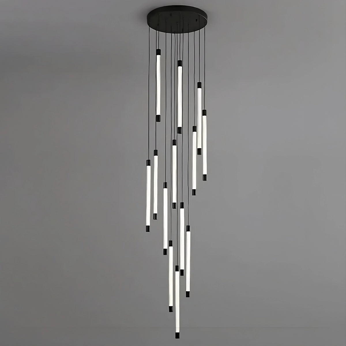 La Barra Staircase Foyer Chandelier, Black