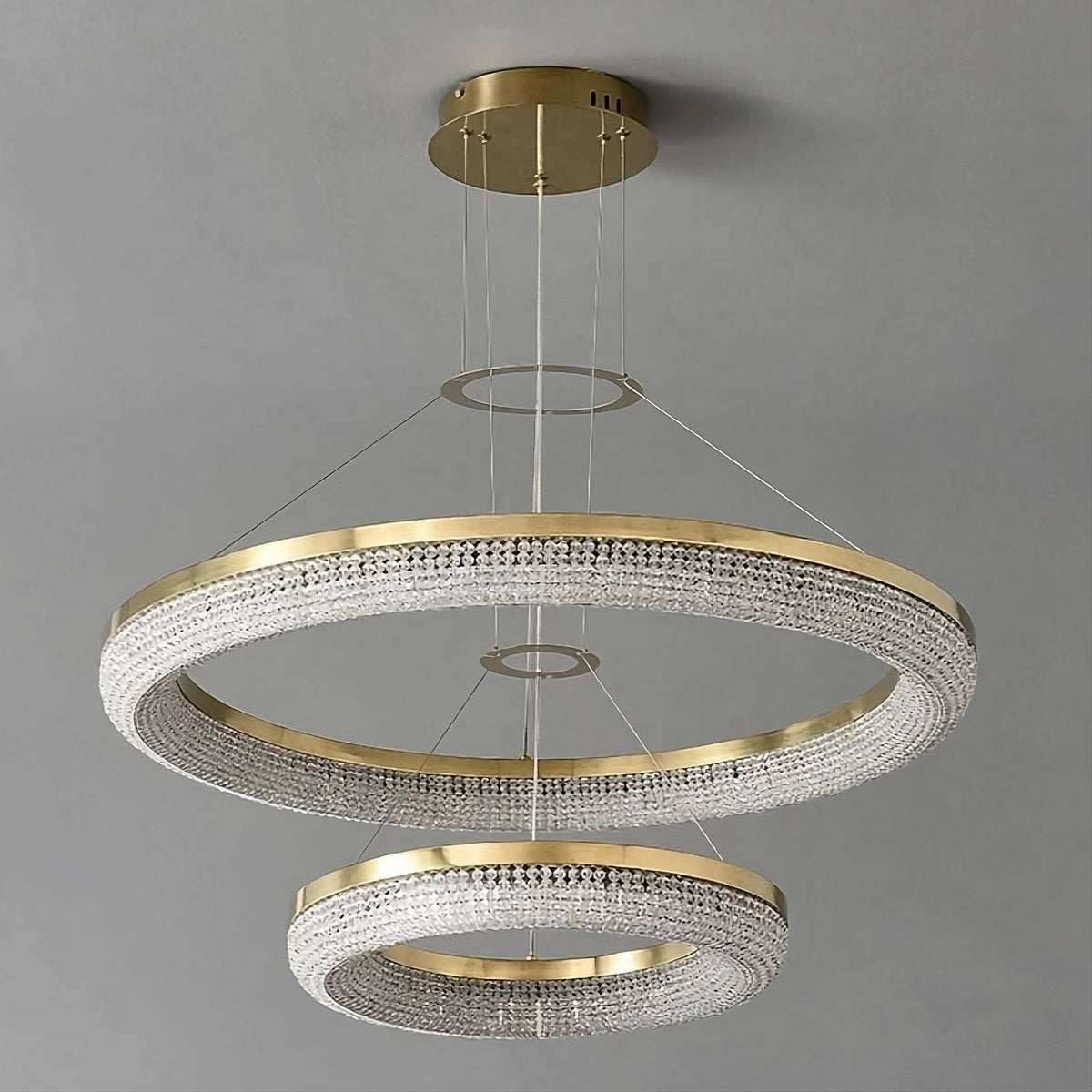 Bergamo Double Ring Crystal Chandelier