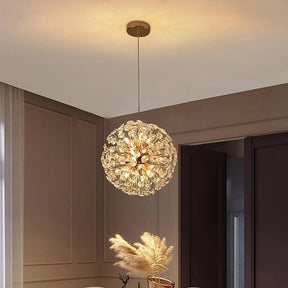 Liano Crystal Dandelion Sphere Ceiling Light