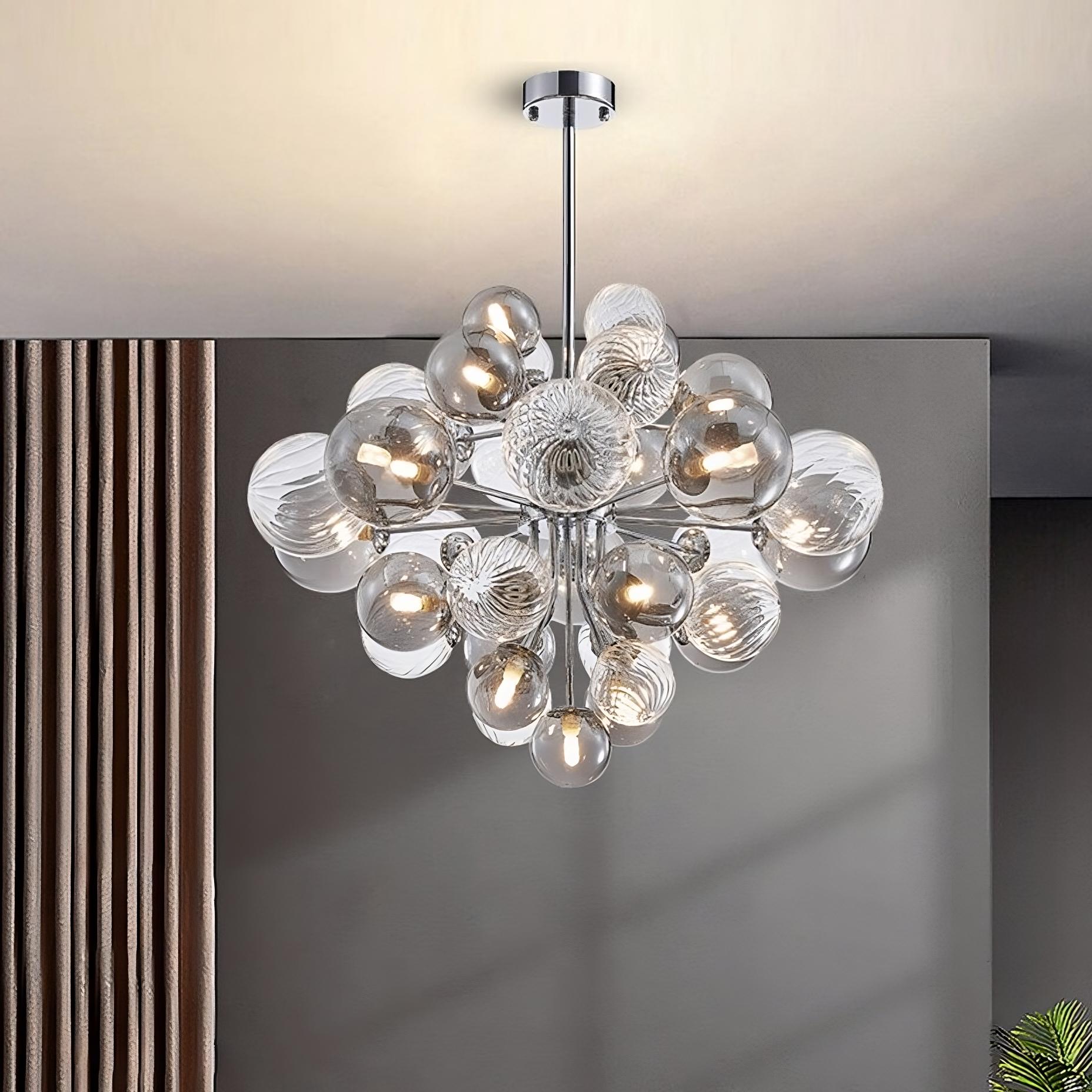 18-Light Glass Modern Chandelier – Morsale