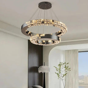 Bacci 2-Tier Crystal Ceiling Chandelier