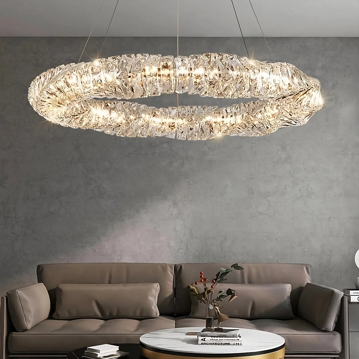 40" Bacci Crystal Ring Chandelier