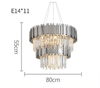 Gio 2-Tier Polished Chrome Crystal Chandelier