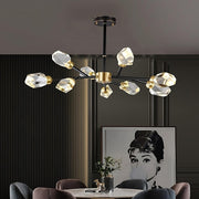 Bari Crystal Branch Chandelier, Black