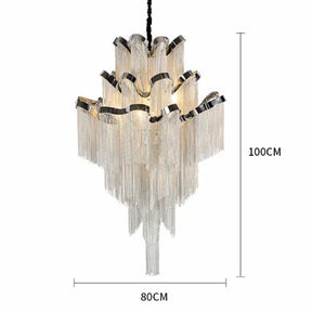Cadena Metal Tassel Chandelier