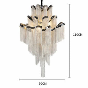 Cadena Metal Tassel Chandelier
