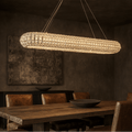 Bacci modern crystal chandelier full fixture view