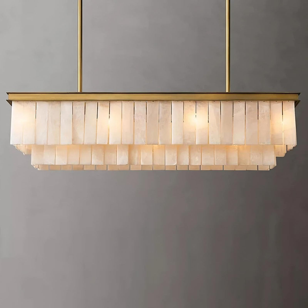 Natural Calcite Crystal Dining Room Chandelier