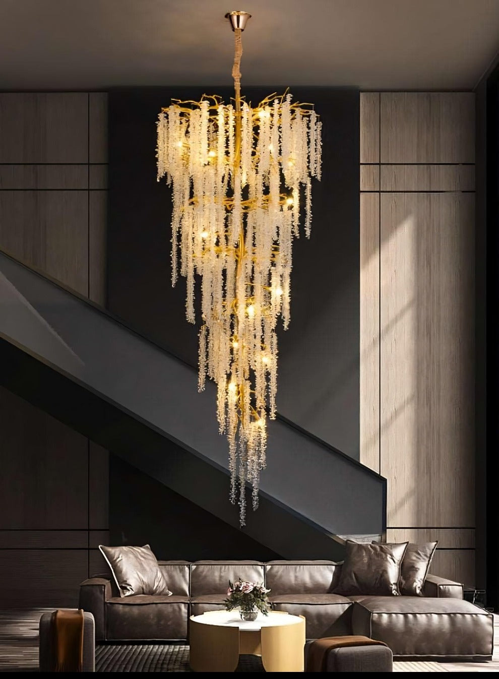 Crystal foyer chandelier sales