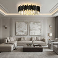 buyGio Modern Black Flush Mount Chandelier - Morsale