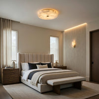 Moonshade Marble Flush Mount Chandelier