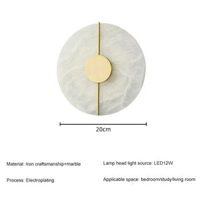 Moonshade Natural Marble & Copper Wall Sconce