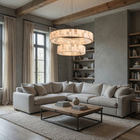 Edes Marble & Crystal Chandelier