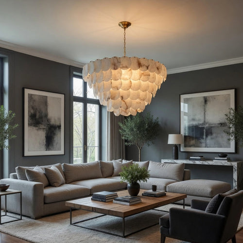 Bordwell Marble Chandelier 43"
