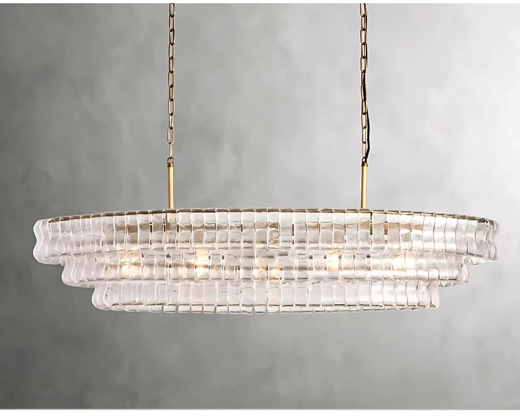 Riviera Vintage Glass Dining Room Chandelier