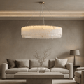 buyStuart 39" Marble & Crystal Round Chandelier - Morsale