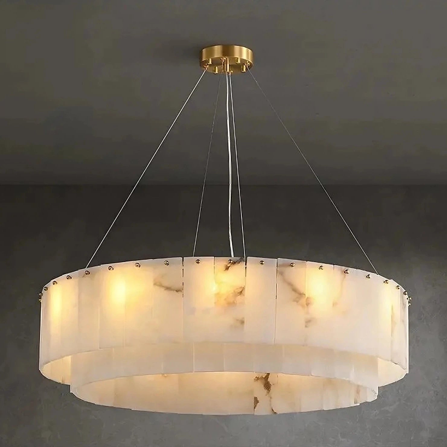 Moonshade Natural Marble Chandelier