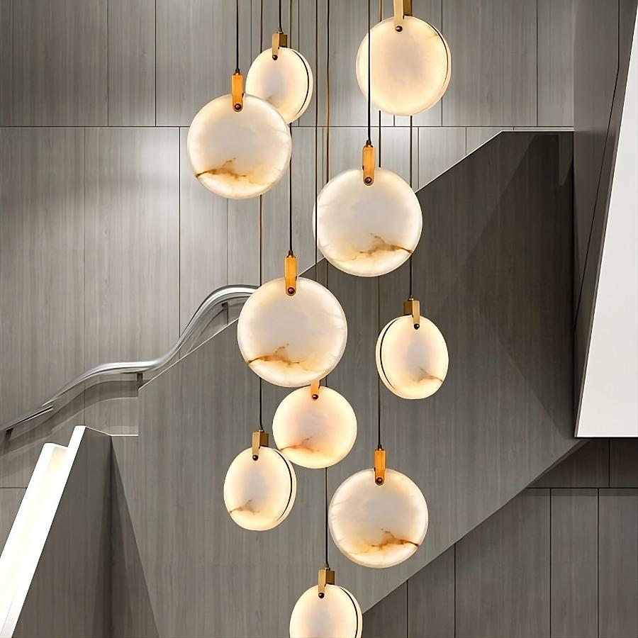 Moonshade Natural Marble Pendant Chandelier