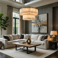 Oakley Two-Tier Layered Marble Chandelier