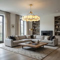 Corton Marble & Brass Chandelier