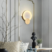 Modern Marble & Brass Light Fixture