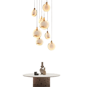 Moonshade Natural Marble Pendant Light Fixture